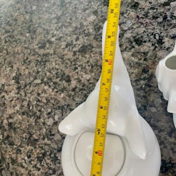 Set of Tea ware  White Elephant Porcelain Teapot, Sugar Bowl and Creamer Jug - Picture 8 of 12